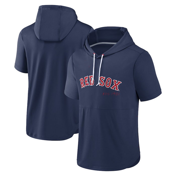 Men's Boston Red Sox Navy Sideline Training Hooded Performance T-Shirt